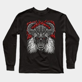 Viking skull tribal Long Sleeve T-Shirt